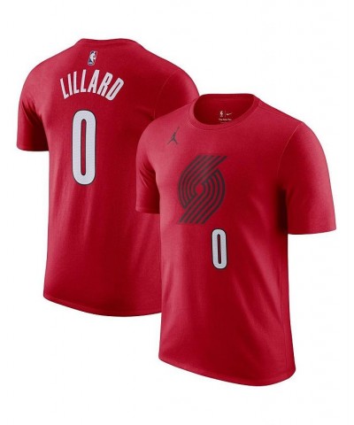 Men's Brand Damian Lillard Red Portland Trail Blazers 2022/23 Statement Edition Name and Number T-shirt $18.71 T-Shirts