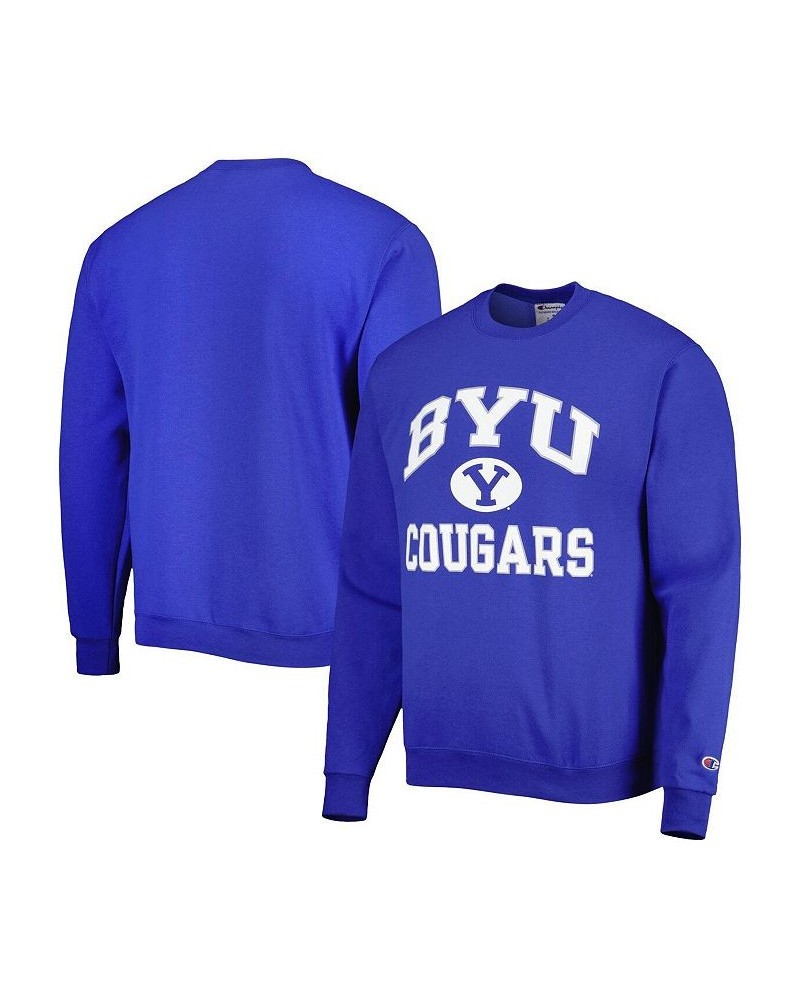 Men's Royal BYU Cougars High Motor Pullover Sweatshirt $26.65 Sweatshirt