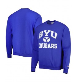 Men's Royal BYU Cougars High Motor Pullover Sweatshirt $26.65 Sweatshirt