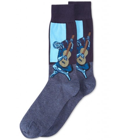 Men's Socks, Old Guitarist Crew Multi $11.52 Socks