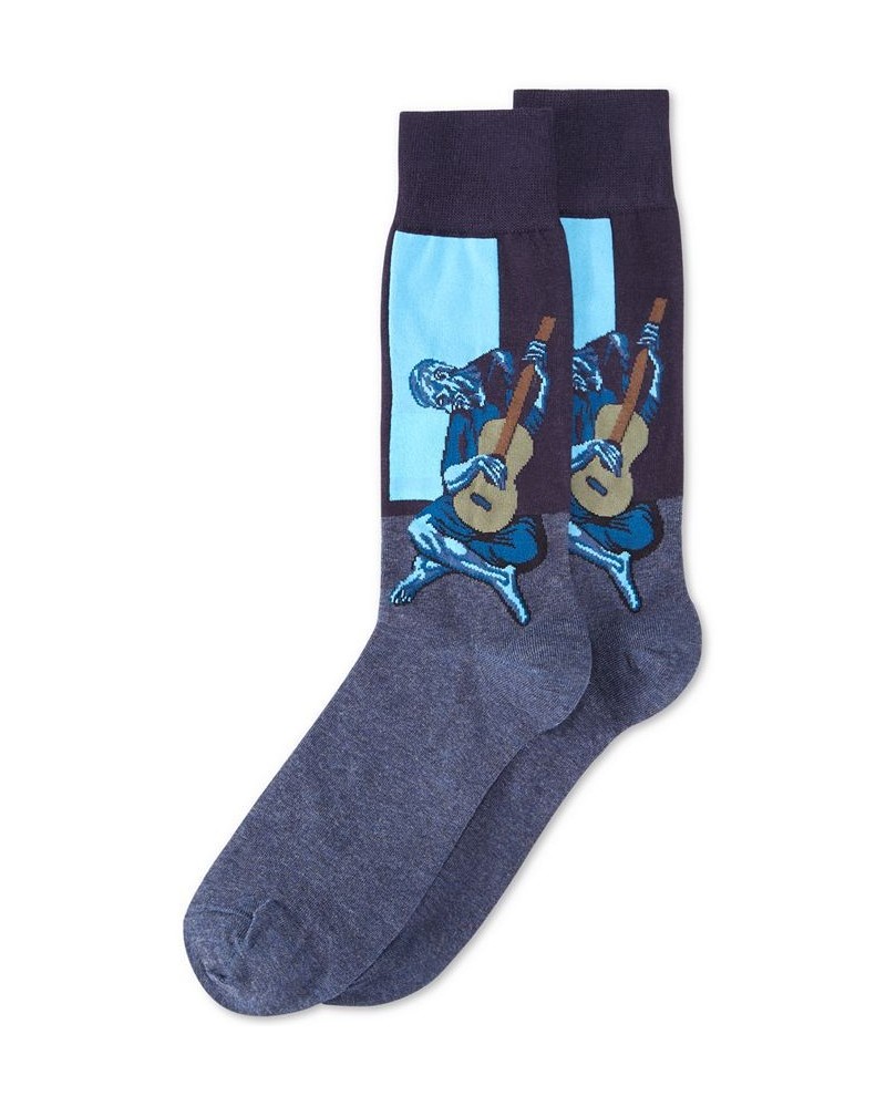 Men's Socks, Old Guitarist Crew Multi $11.52 Socks