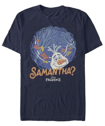 Men's Frozen 2 Samantha Short Sleeve T-shirt Blue $20.99 T-Shirts