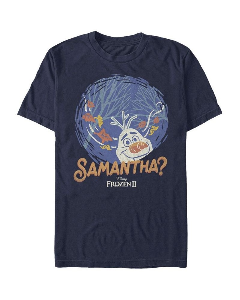 Men's Frozen 2 Samantha Short Sleeve T-shirt Blue $20.99 T-Shirts