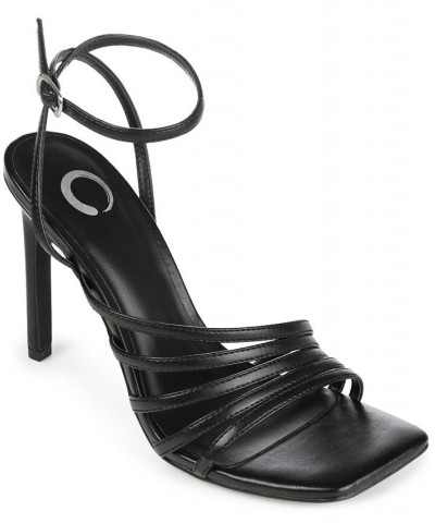 Women's Louella Strappy Stilettos Black $49.35 Shoes