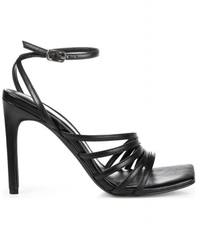 Women's Louella Strappy Stilettos Black $49.35 Shoes