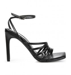 Women's Louella Strappy Stilettos Black $49.35 Shoes