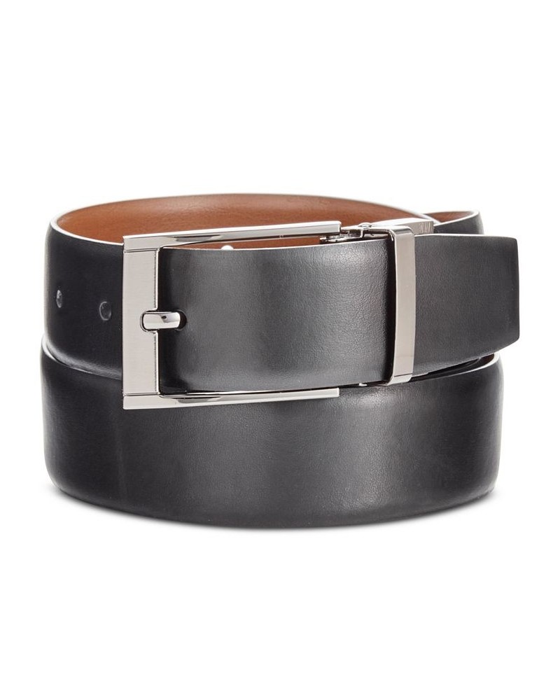 Men's Big & Tall Reversible Leather Belt Black $17.27 Belts