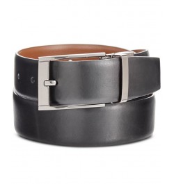 Men's Big & Tall Reversible Leather Belt Black $17.27 Belts