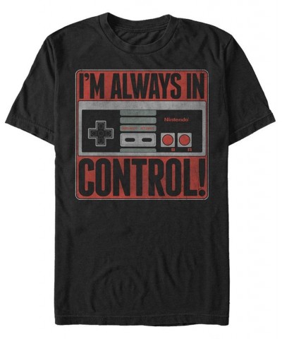 Nintendo Men's NES Controller I'M Always In Control Short Sleeve T-Shirt Black $18.89 T-Shirts