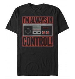 Nintendo Men's NES Controller I'M Always In Control Short Sleeve T-Shirt Black $18.89 T-Shirts