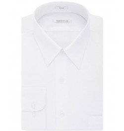 Men's Classic-Fit Point Collar Poplin Dress Shirt White $14.51 Dress Shirts