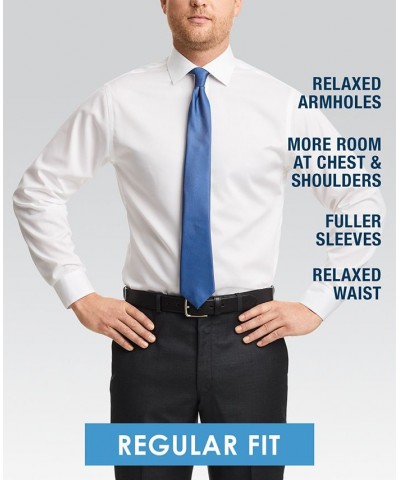 Men's Classic-Fit Point Collar Poplin Dress Shirt White $14.51 Dress Shirts