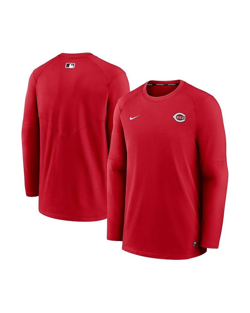 Men's Red Cincinnati Reds Authentic Collection Logo Performance Long Sleeve T-shirt $47.69 T-Shirts