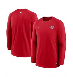 Men's Red Cincinnati Reds Authentic Collection Logo Performance Long Sleeve T-shirt $47.69 T-Shirts