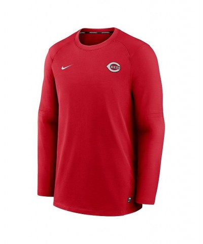 Men's Red Cincinnati Reds Authentic Collection Logo Performance Long Sleeve T-shirt $47.69 T-Shirts