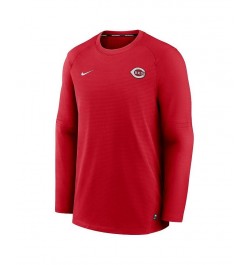 Men's Red Cincinnati Reds Authentic Collection Logo Performance Long Sleeve T-shirt $47.69 T-Shirts