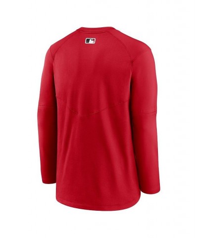 Men's Red Cincinnati Reds Authentic Collection Logo Performance Long Sleeve T-shirt $47.69 T-Shirts