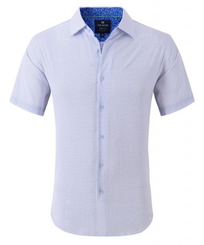 Men's Slim Fit Short Sleeve Performance Button Down Dress Shirt White $19.60 Dress Shirts