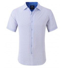 Men's Slim Fit Short Sleeve Performance Button Down Dress Shirt White $19.60 Dress Shirts