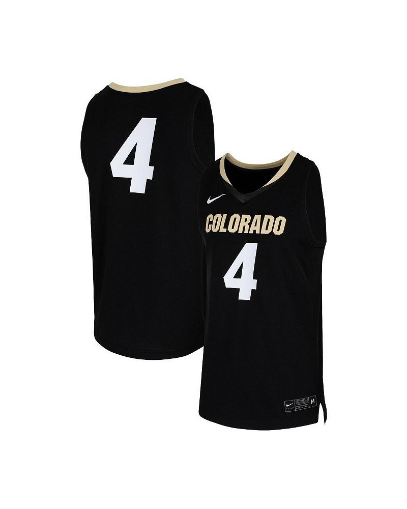 Men's 4 Black Colorado Buffaloes Team Replica Basketball Jersey $43.20 Jersey