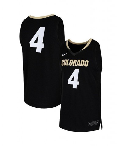 Men's 4 Black Colorado Buffaloes Team Replica Basketball Jersey $43.20 Jersey