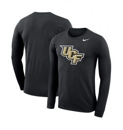 Men's Black UCF Knights Big and Tall Primary Logo Legend Performance Long Sleeve T-shirt $25.20 T-Shirts