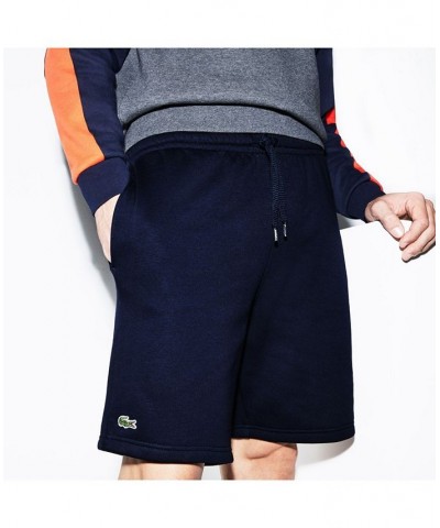 Men's Elastic Waist 22'' Drawstring Fleece Short Blue $25.26 Shorts