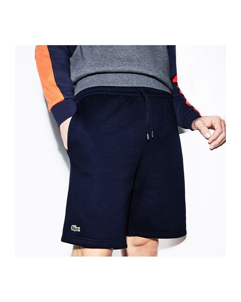 Men's Elastic Waist 22'' Drawstring Fleece Short Blue $25.26 Shorts