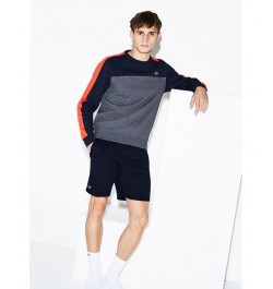 Men's Elastic Waist 22'' Drawstring Fleece Short Blue $25.26 Shorts