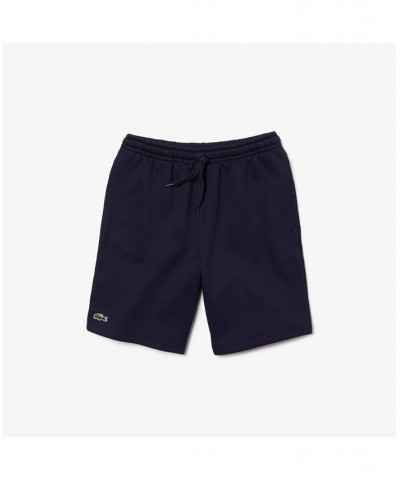 Men's Elastic Waist 22'' Drawstring Fleece Short Blue $25.26 Shorts