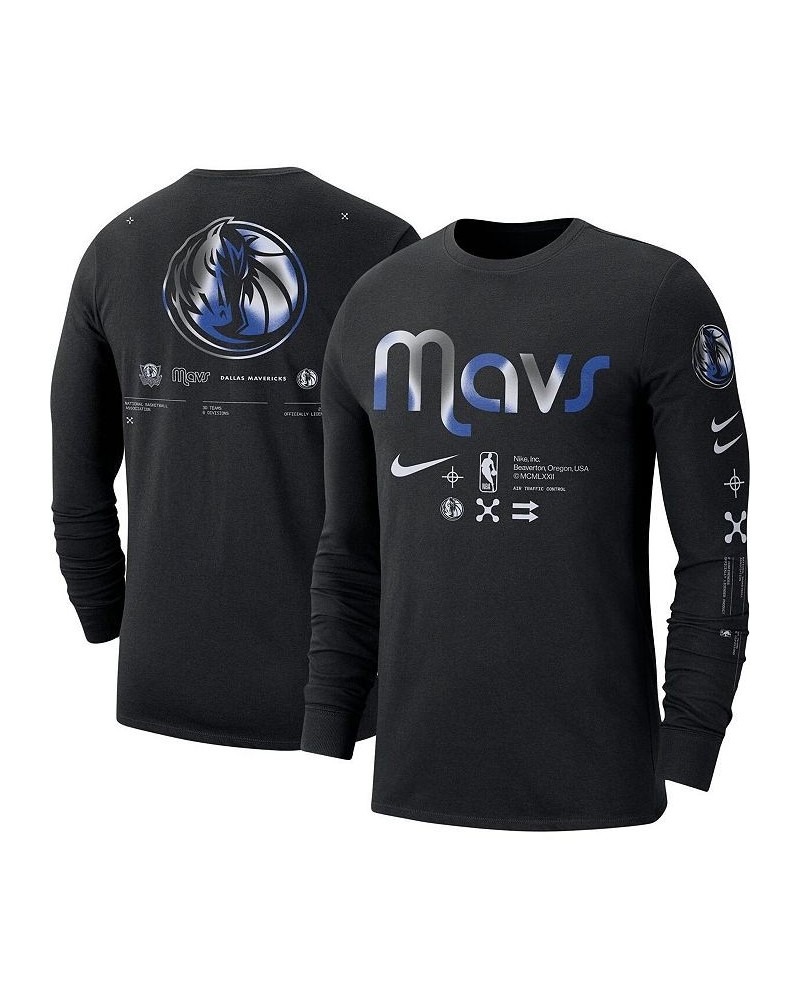 Men's Black Dallas Mavericks Essential Air Traffic Control Long Sleeve T-shirt $22.54 T-Shirts