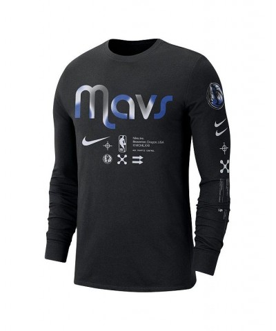 Men's Black Dallas Mavericks Essential Air Traffic Control Long Sleeve T-shirt $22.54 T-Shirts