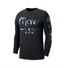 Men's Black Dallas Mavericks Essential Air Traffic Control Long Sleeve T-shirt $22.54 T-Shirts