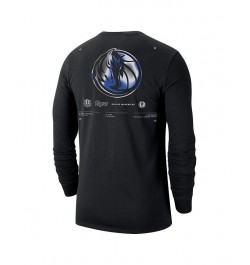 Men's Black Dallas Mavericks Essential Air Traffic Control Long Sleeve T-shirt $22.54 T-Shirts