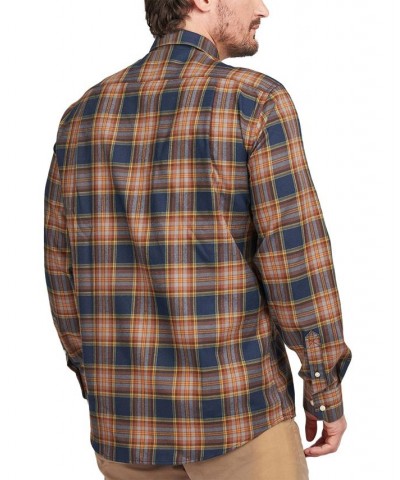 Men's Singsby Tailored-Fit Temperature-Regulating Highland Check Shirt Blue $32.40 Shirts