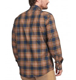 Men's Singsby Tailored-Fit Temperature-Regulating Highland Check Shirt Blue $32.40 Shirts