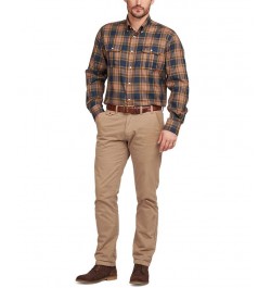 Men's Singsby Tailored-Fit Temperature-Regulating Highland Check Shirt Blue $32.40 Shirts