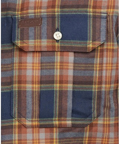 Men's Singsby Tailored-Fit Temperature-Regulating Highland Check Shirt Blue $32.40 Shirts