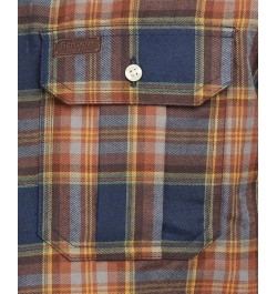 Men's Singsby Tailored-Fit Temperature-Regulating Highland Check Shirt Blue $32.40 Shirts