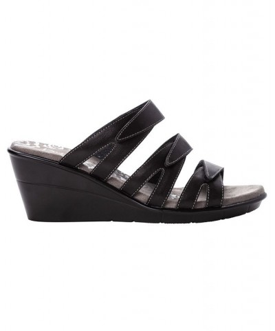 Women's Lexie Slide Sandals Black $42.73 Shoes