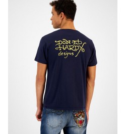 Men's Navy Bulldog Graphic Crewneck Short-Sleeve T-Shirt Blue $18.49 T-Shirts