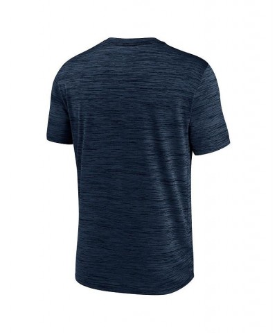 Men's Navy Cleveland Guardians Wordmark Velocity Performance T-shirt $28.99 T-Shirts