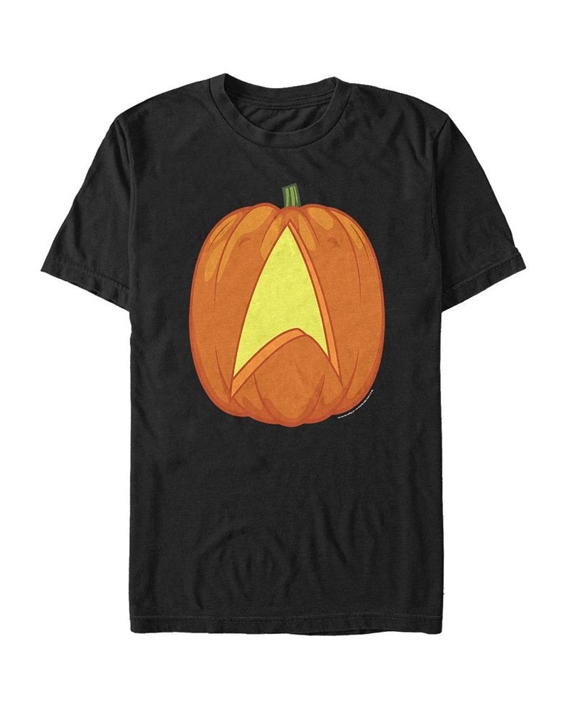 Star Trek Men's Carved Pumpkin Logo Short Sleeve T-Shirt Black $20.29 T-Shirts