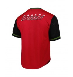 Men's Red FC Dallas Mesh V-Neck T-shirt $52.99 T-Shirts