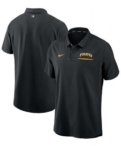 Men's Black Pittsburgh Pirates Authentic Collection Performance Polo Shirt $44.65 Polo Shirts