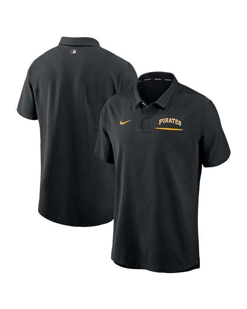 Men's Black Pittsburgh Pirates Authentic Collection Performance Polo Shirt $44.65 Polo Shirts