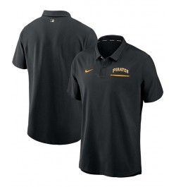 Men's Black Pittsburgh Pirates Authentic Collection Performance Polo Shirt $44.65 Polo Shirts