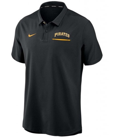 Men's Black Pittsburgh Pirates Authentic Collection Performance Polo Shirt $44.65 Polo Shirts