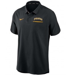 Men's Black Pittsburgh Pirates Authentic Collection Performance Polo Shirt $44.65 Polo Shirts