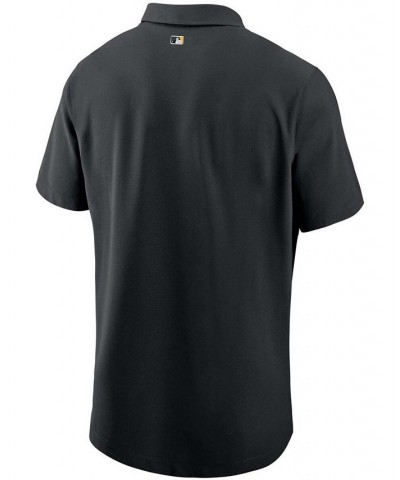 Men's Black Pittsburgh Pirates Authentic Collection Performance Polo Shirt $44.65 Polo Shirts